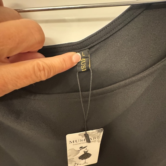 Chic Asymmetrical Black Dress - Picture 5 of 6